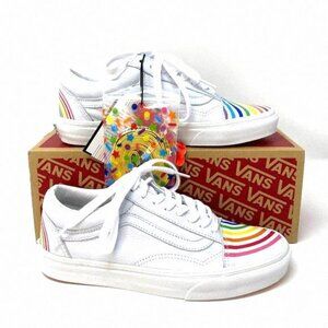 💖MEGA SALE💖VANS Old Skool Flour Shop Rainbow White Men VN0A4U3B2N7 11.5 9 s
